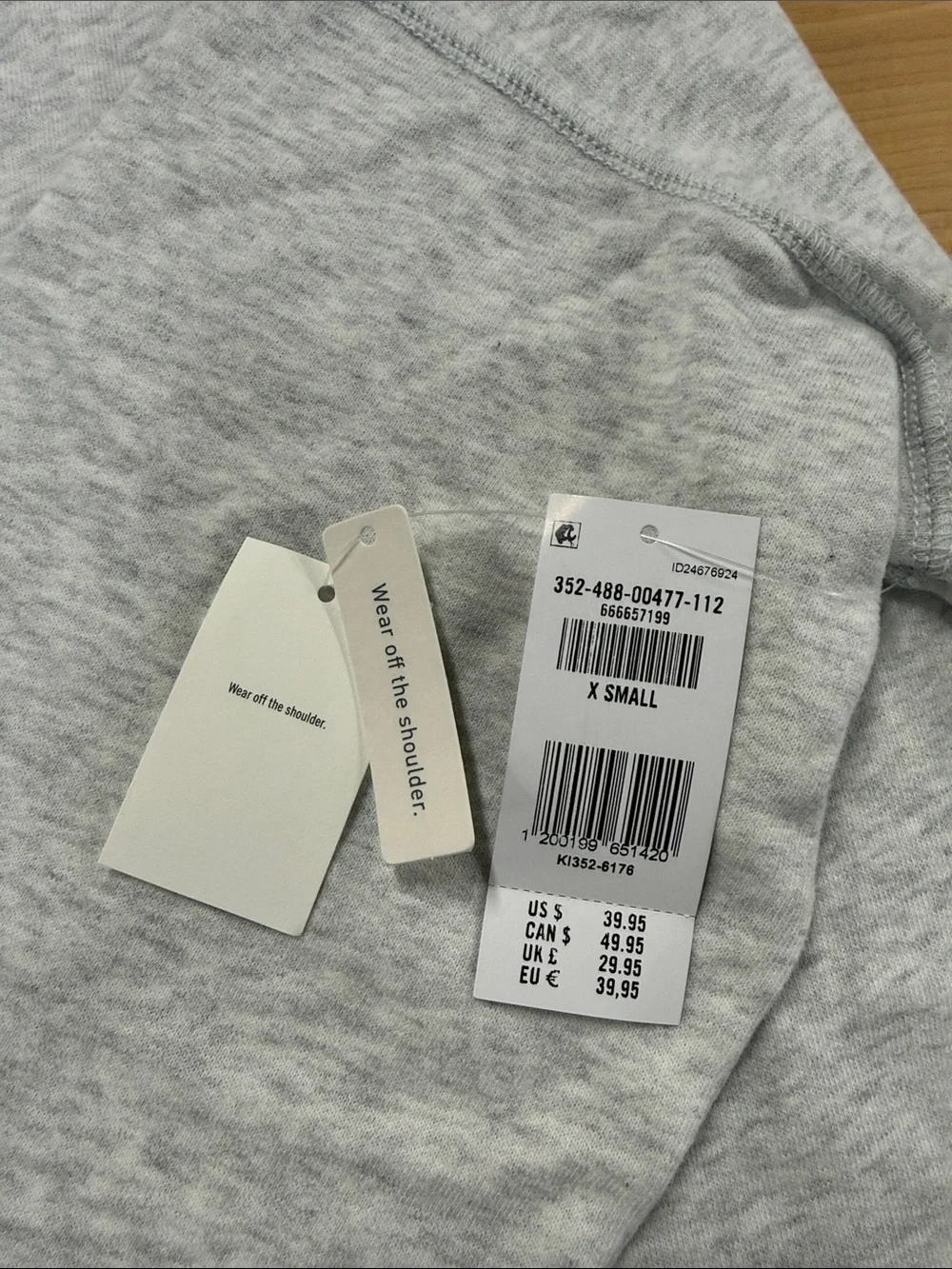 Hollister Heather Gray Cropped Crewneck Sweatshirt